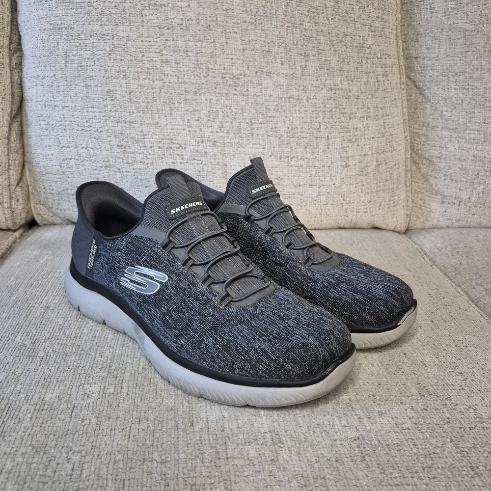 Skechers Gray and Black Men's Sneakers